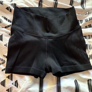Arie Black Women's High-Waisted Biker Shorts
